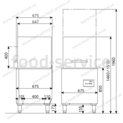 Машина посудомоечная ASBER EASY GEH500DD